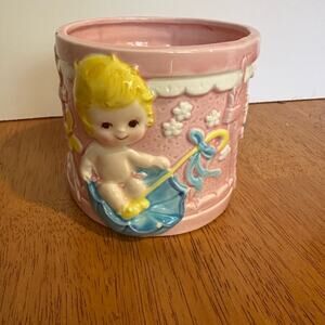 Vintage Relpo Japan ceramic planter 1950s or 1960s